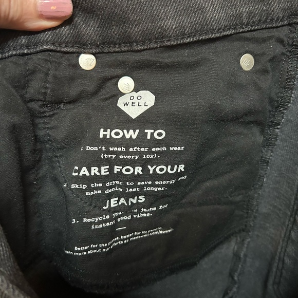 Madewell Black Cali Demi-Boot Size 27 Denim - Picture 8 of 9